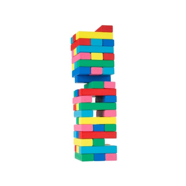 Toy Time Classic Wooden Blocks Stacking Game with Colored Wood and Bag, Indoor/Outdoor Play for Adults/Kids 527843DBQ - main